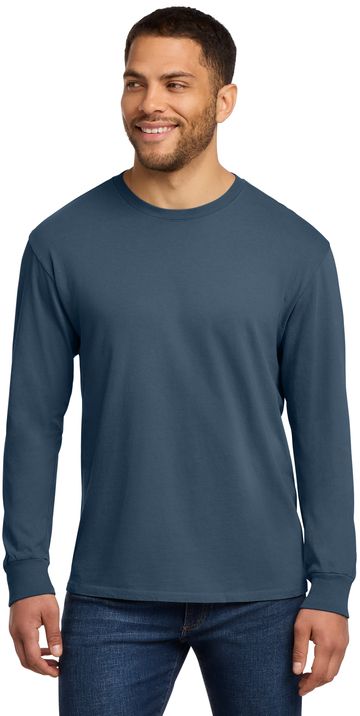 Port & Company Adult Unisex 5.5-ounce, 100% Cotton Beach Wash Garment-Dyed Long Sleeve T-shirt